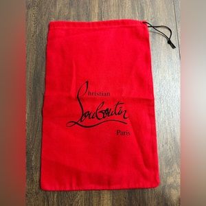 9 1/4”x14” Christian Louboutin Paris Red Dust Bag